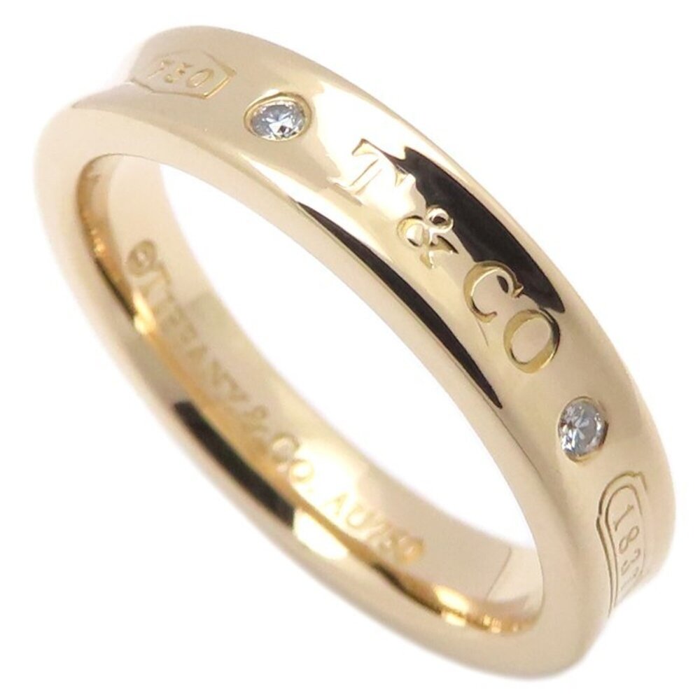 TIFFANY&Co. 1837 Narrow Ring Diamond 18K Yellow Gold 295901